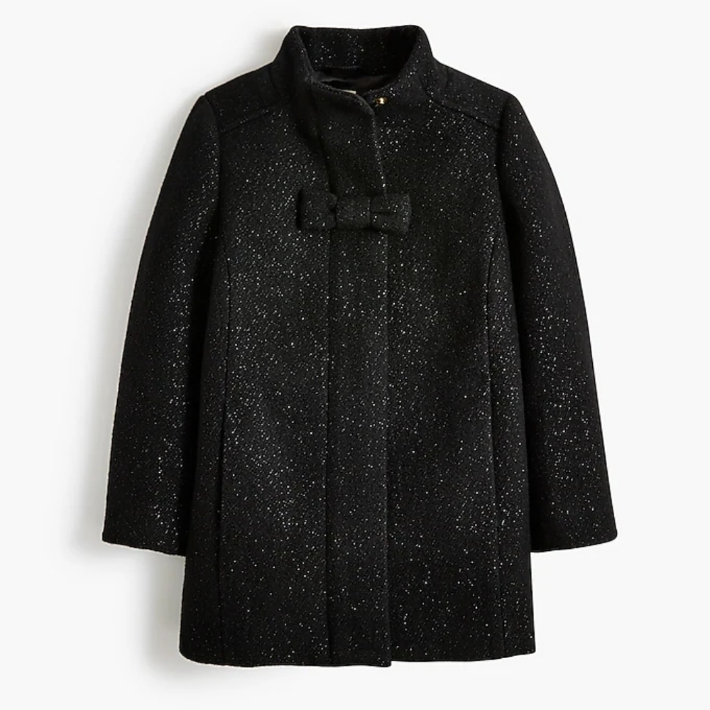 Crewcuts Sparkling Black Pea Coat
